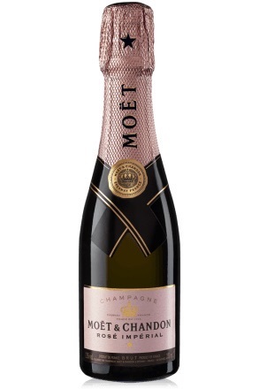 Moet and Chandon Brut Rose Imperial Champagne 187ml -Quarter